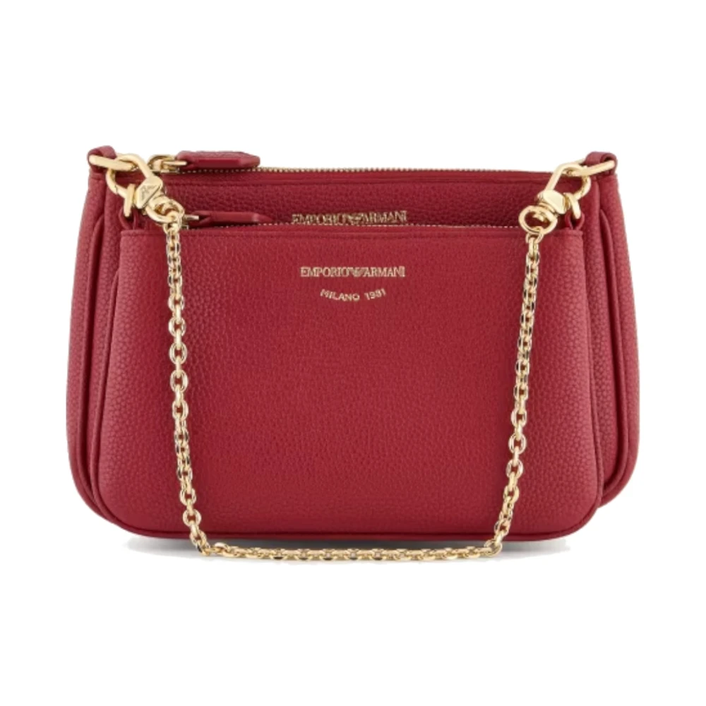 Emporio Armani Mini Tas Bordeaux met Zwarte Band Red Dames