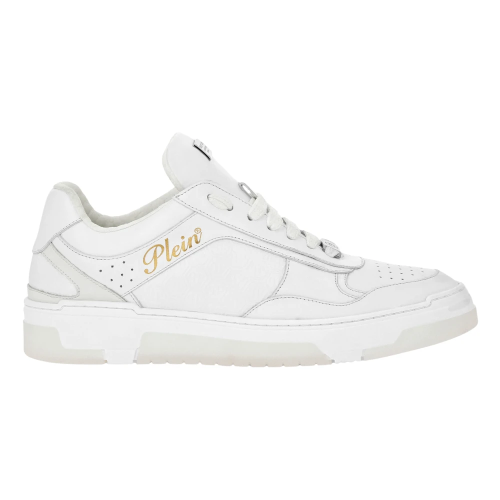 Philipp Plein Low-Top Sneakers Nappa Suède unisex Schoenen Wit