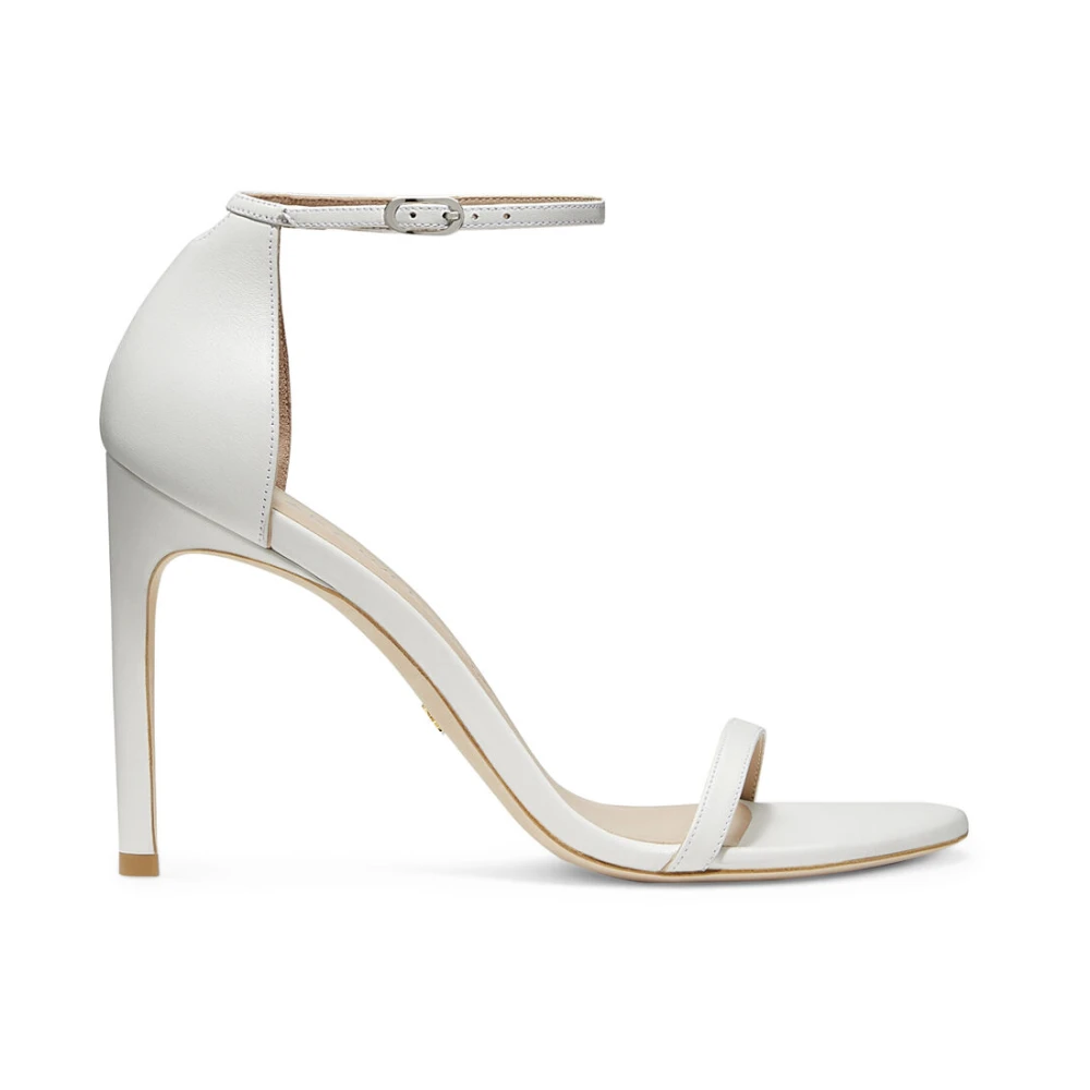 Stuart Weitzman White Nudistsong High Heel Sandals - Female - High Heel Sandals - 8 Uk - Shoes