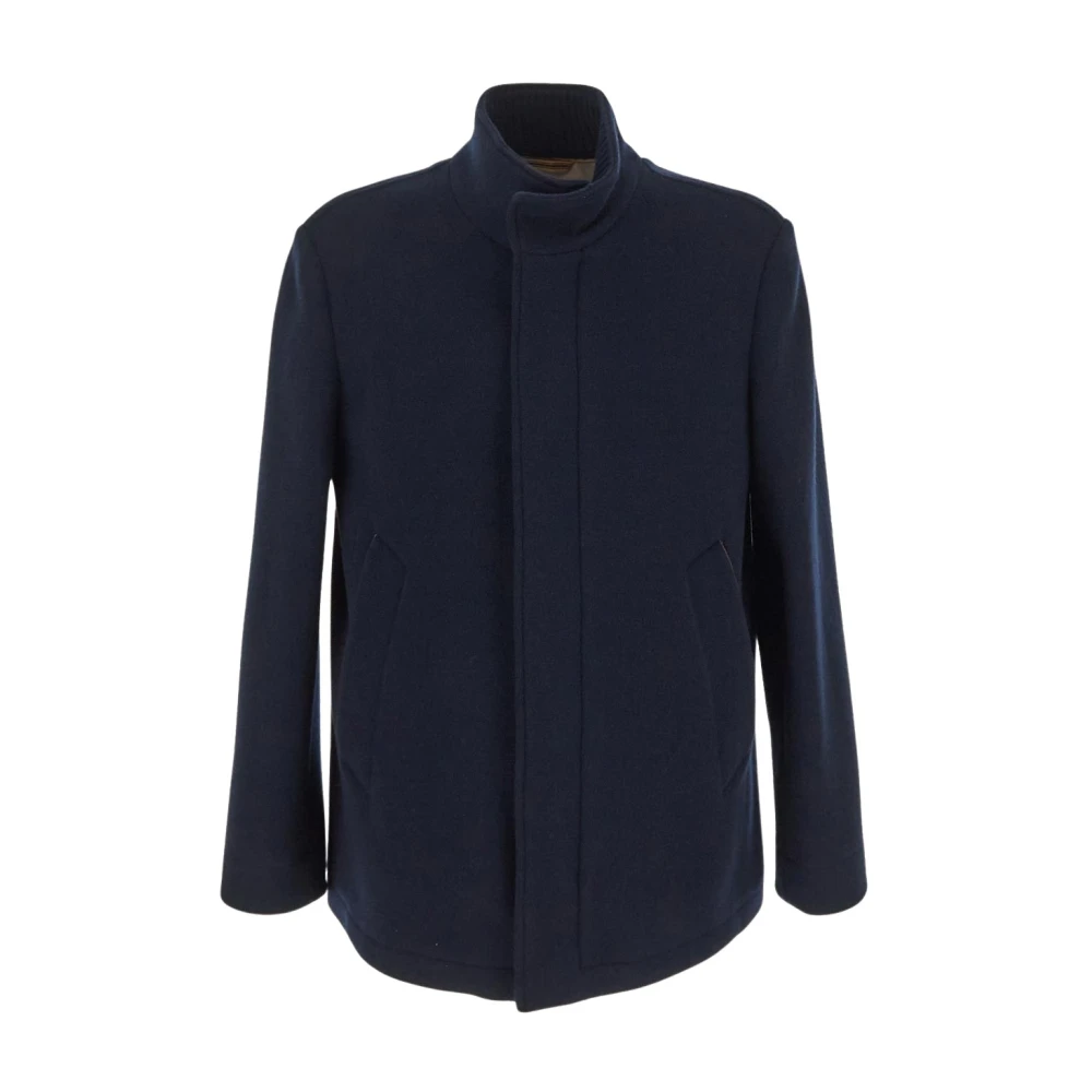 TOD'S Wollen en kasjmier Caban jas Blue Heren