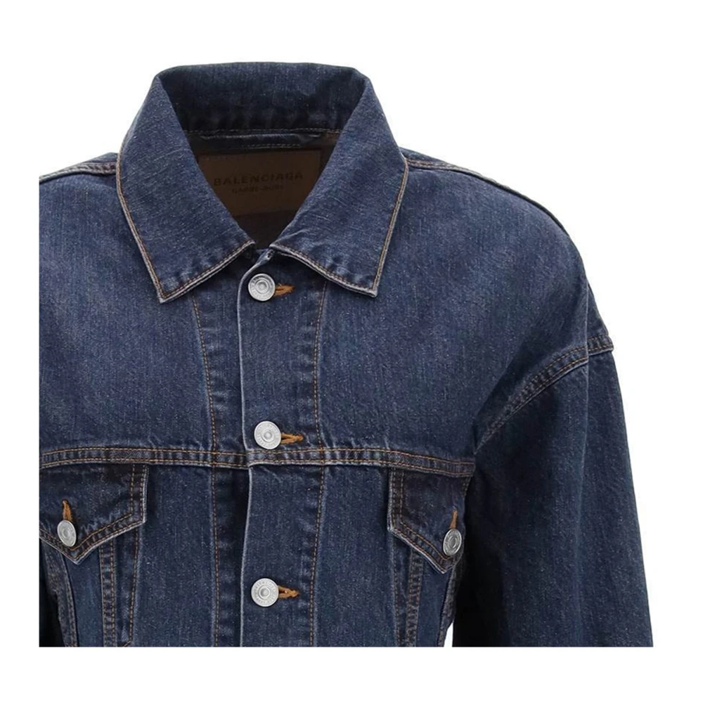 Balenciaga Zandloper Denim Jack Blue Dames