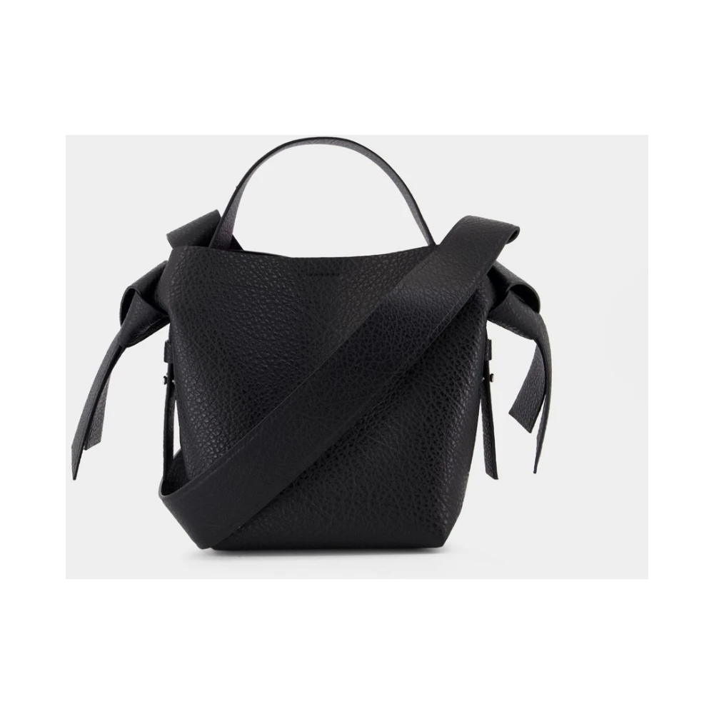 Acne Studios Zwarte Leren Mini Crossbody Tas Black Dames