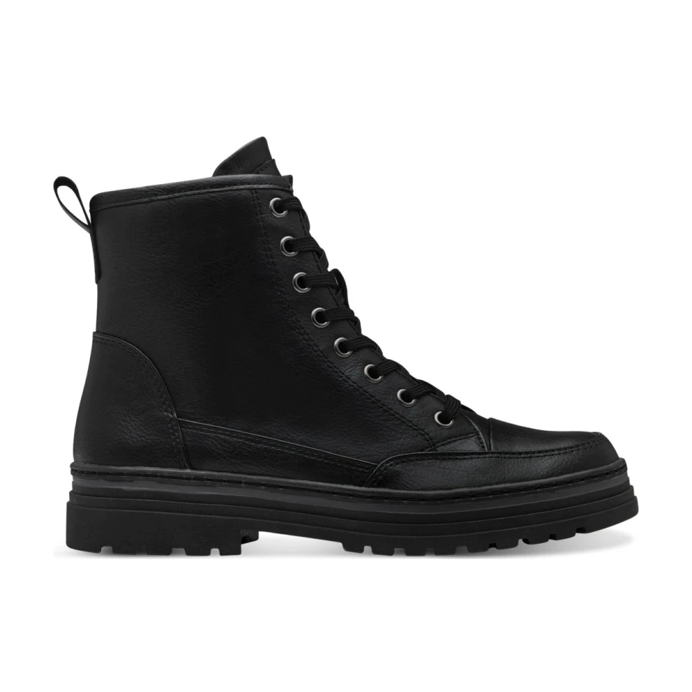 Marco Tozzi Women's Black Lace-Up Boots, 7 Uk, Ankle Boots For
