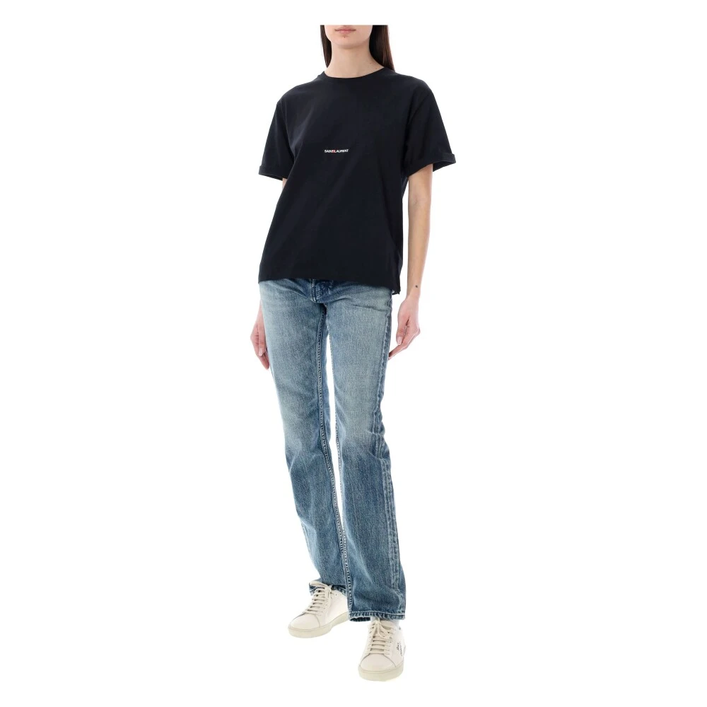Saint Laurent Rive Gauche T-shirt Black Dames