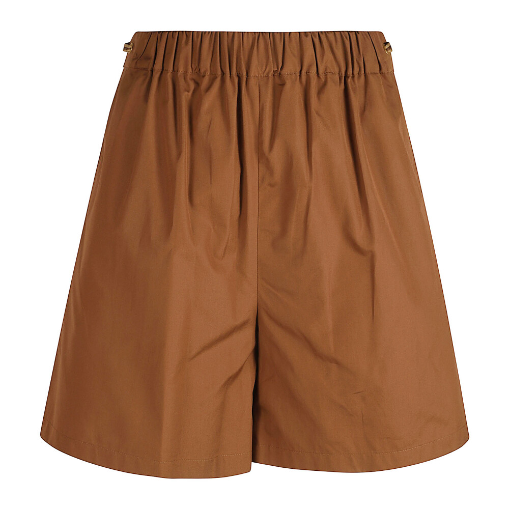 ショートパンツ MAX MARA Women Shorts  Burmudas 2511131013600 002 BROWN Haway cotton poplin shorts in brown - Max Mara | Mytheresa