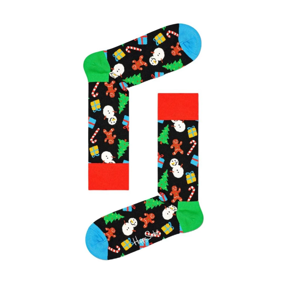Happy Socks Kerstsokkenset met Sneeuwpopontwerp Multicolor Heren