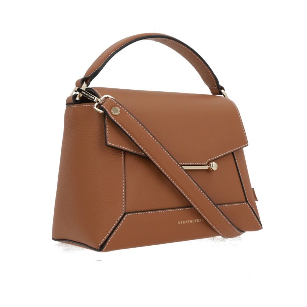 Strathberry Leren handtas met gouden hardware Brown Dames