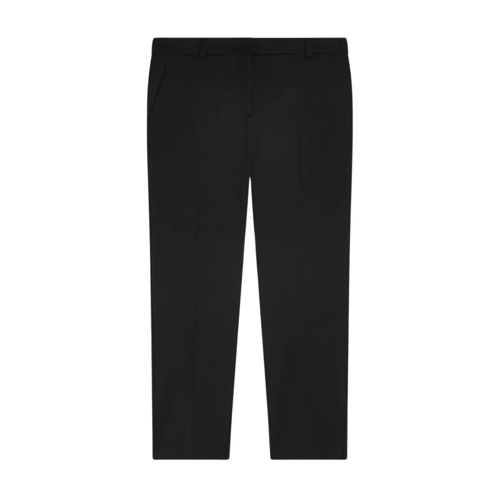 Semicouture Zwarte wollen broek met regular fit Black Dames