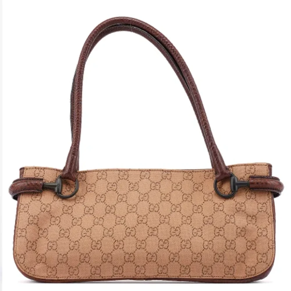 Gucci Vintage Pre-owned Leather gucci-bags Beige Dames