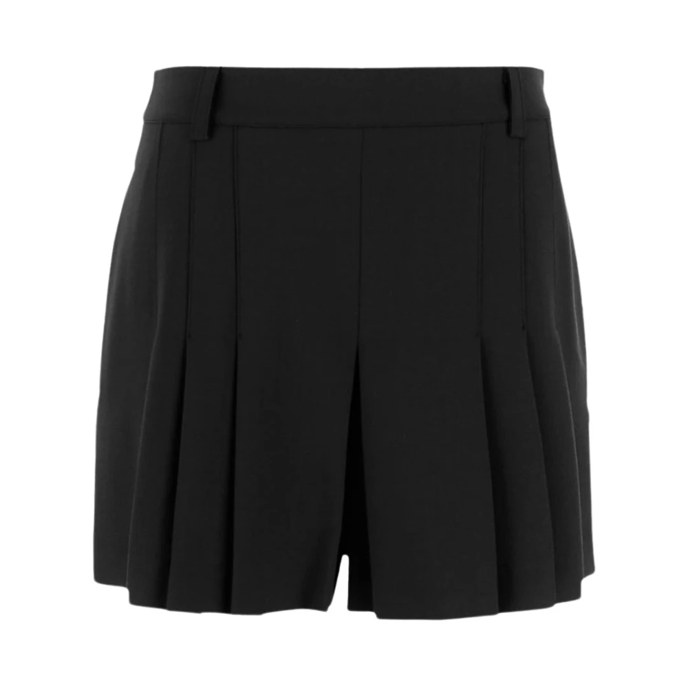 Semicouture Stijlvolle Wol Shorts Black Dames