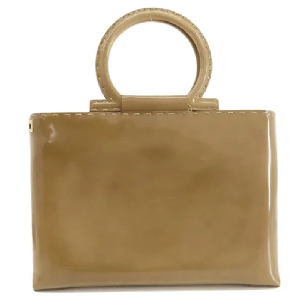 Salvatore Ferragamo Pre-owned Fabric handbags Beige Dames