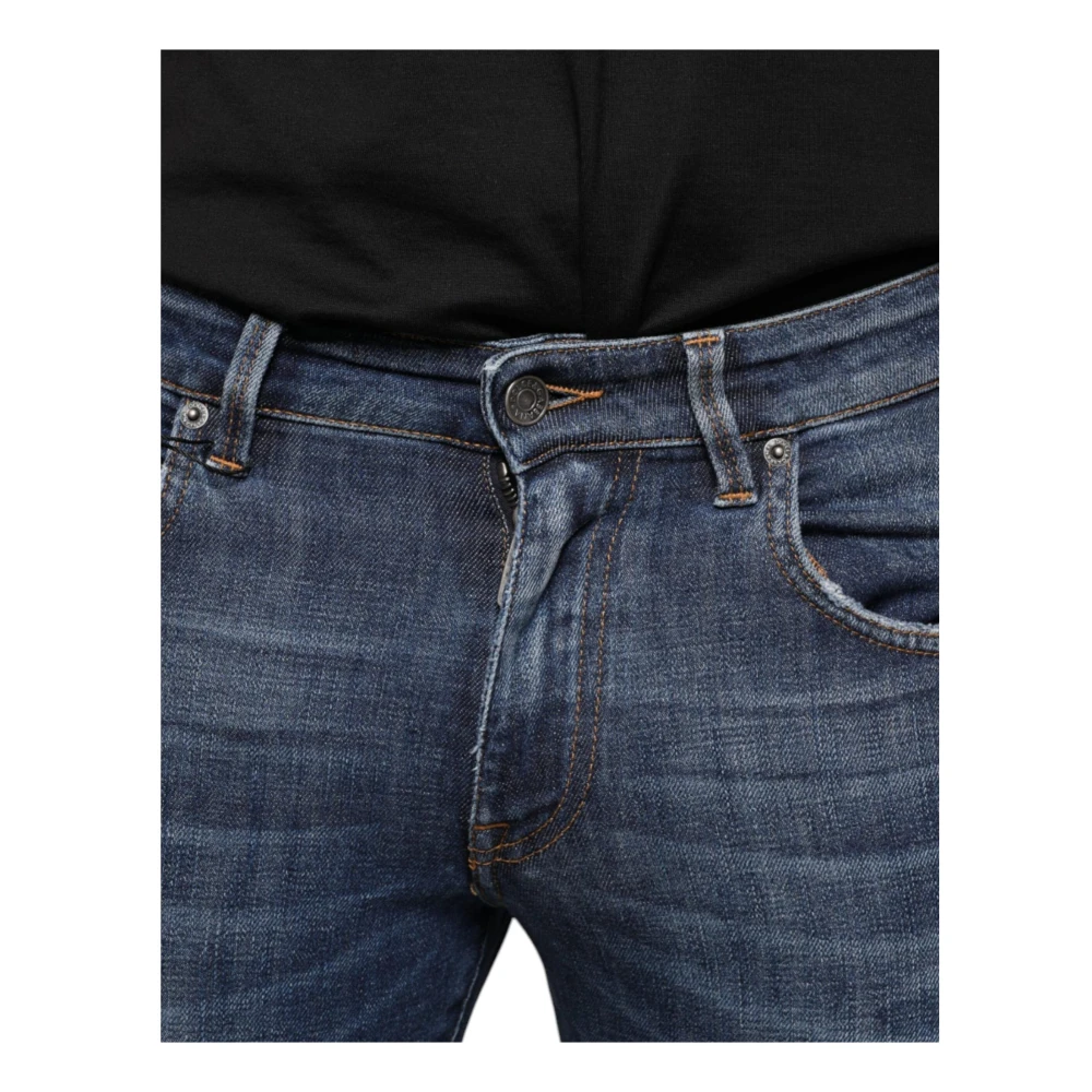 Dolce & Gabbana Logo Skinny Denim Jeans Donkerblauw Blue Heren