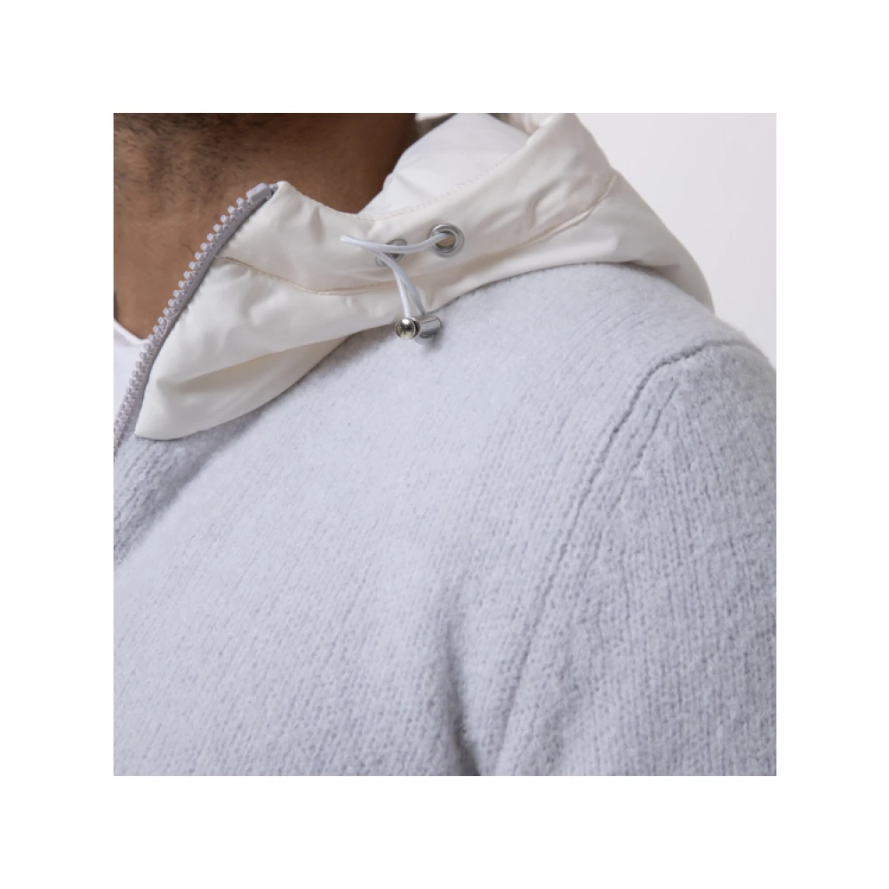 Gran Sasso Grijze Hoodie met Rits White Heren