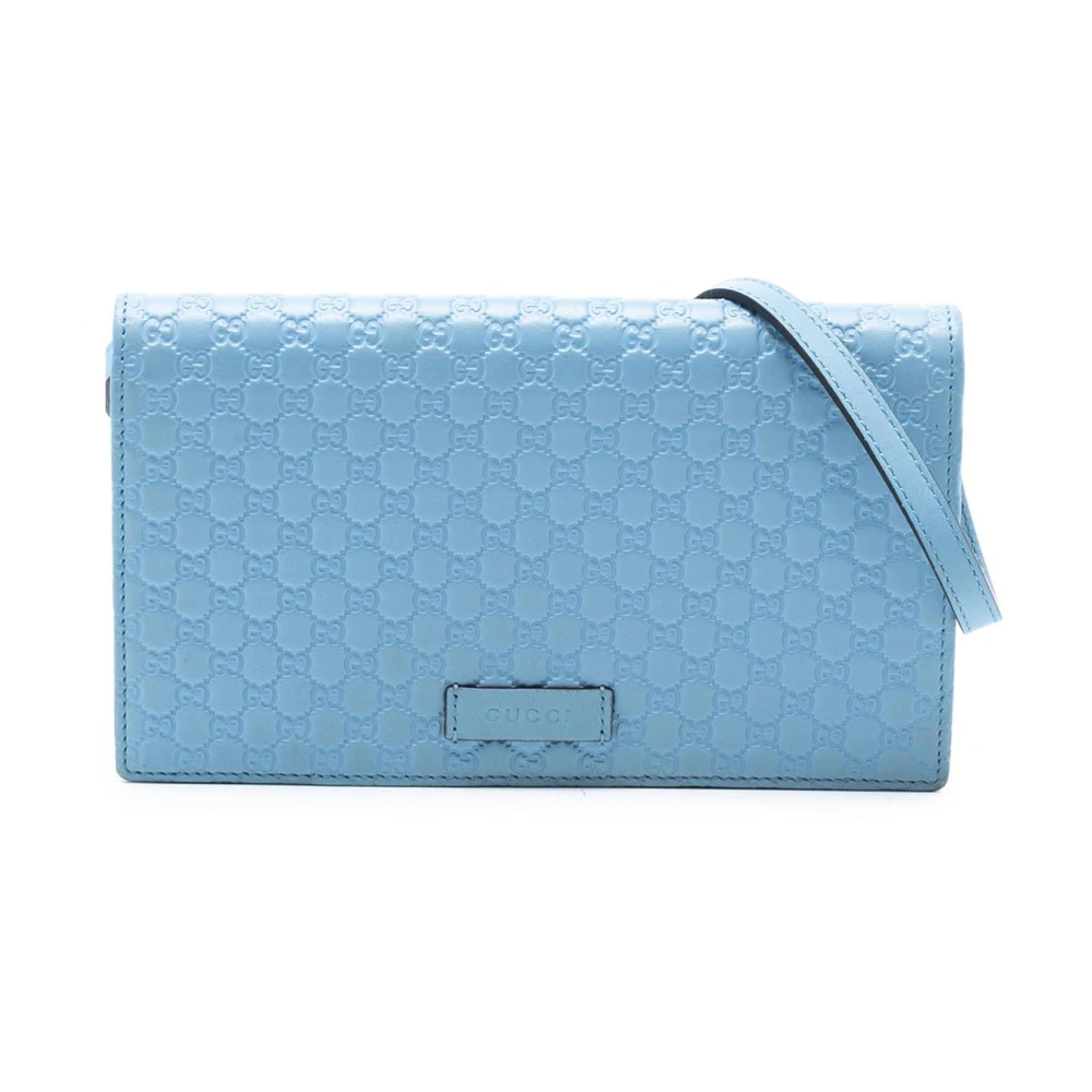 Gucci Vintage Women's Blue Pre-Owned Leather Wallet