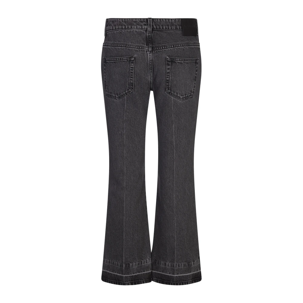 alexander mcqueen Grijze Mini Flare Jeans met Metallic Details Gray Dames