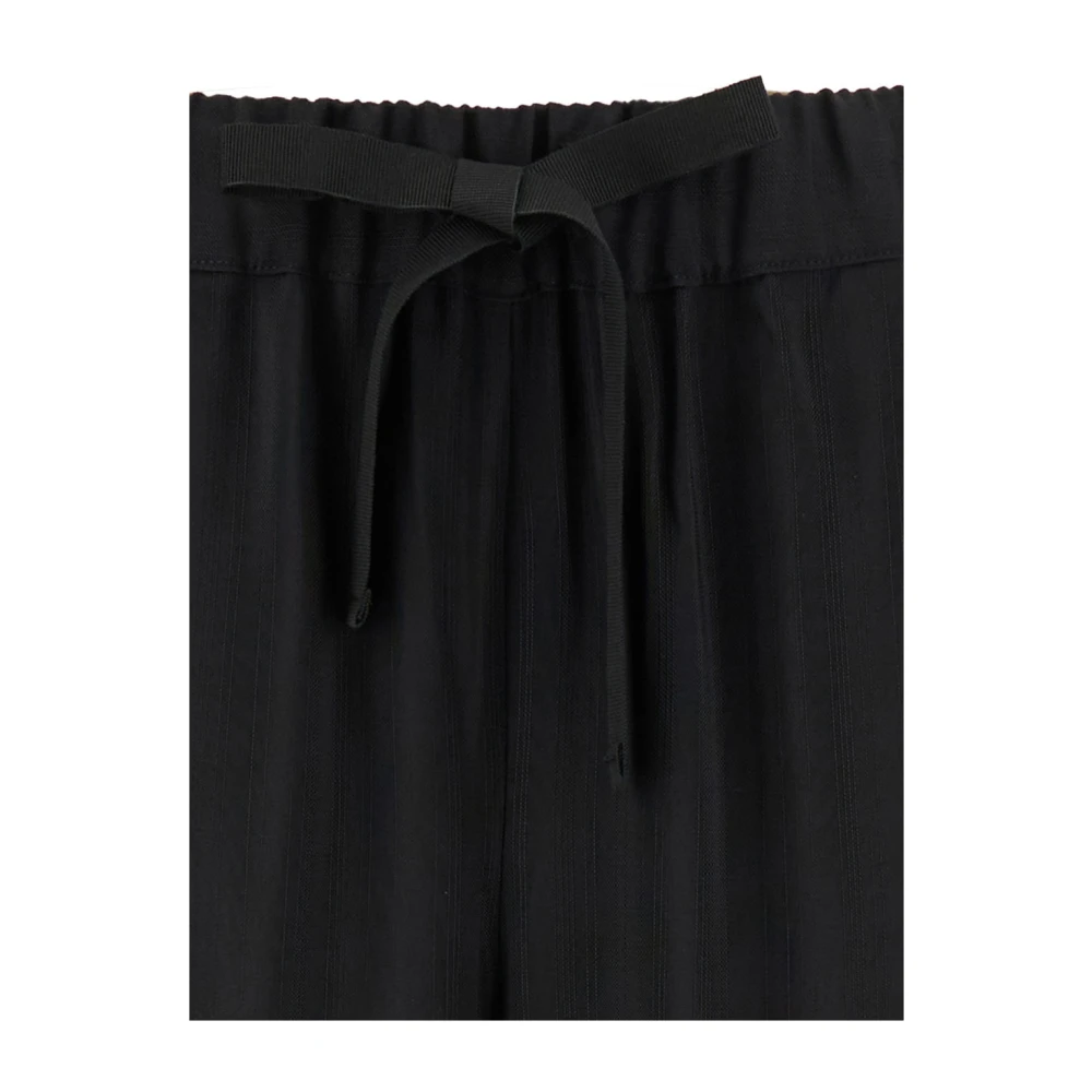 Semicouture Zwarte Viscose Buddy Broek Black Dames