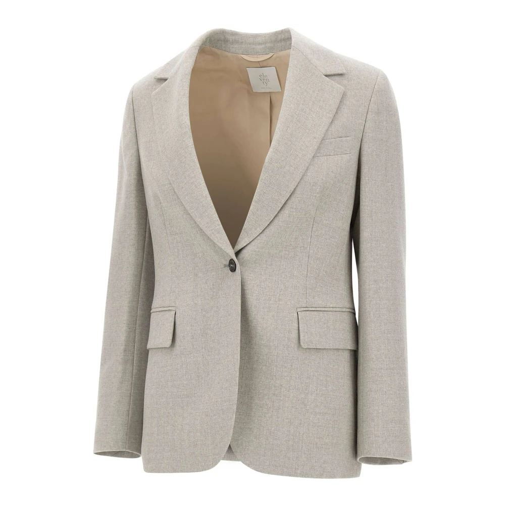 Eleventy Women's Gray Stretch Wool Blazer