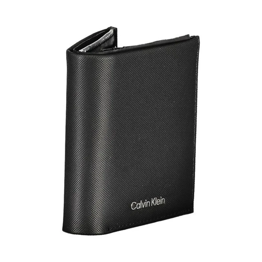Calvin Klein Rfid Leren Portemonnee met Logo Black Heren