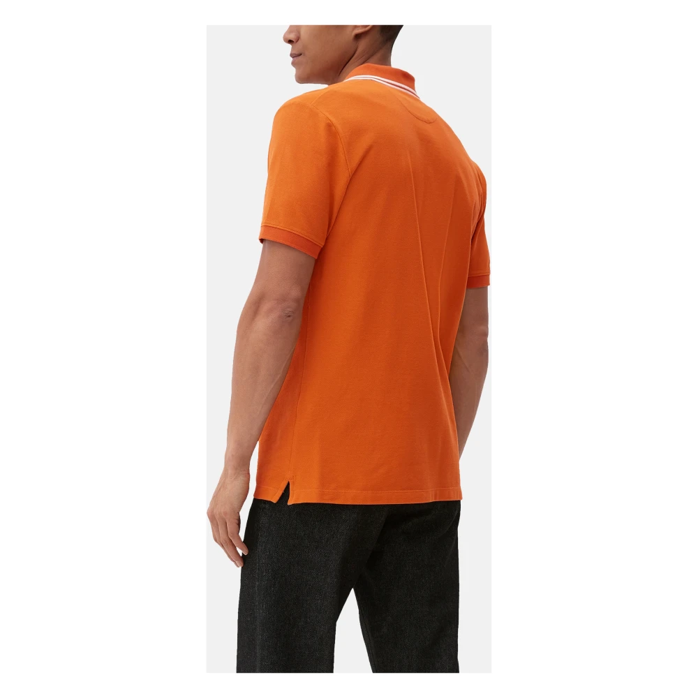 s.Oliver Heren Polo Shirt Korte Mouw Regular Fit Orange Heren