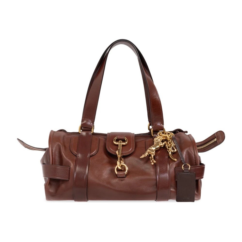Chloé Handtas van glad leer met bedeltjes Brown Dames
