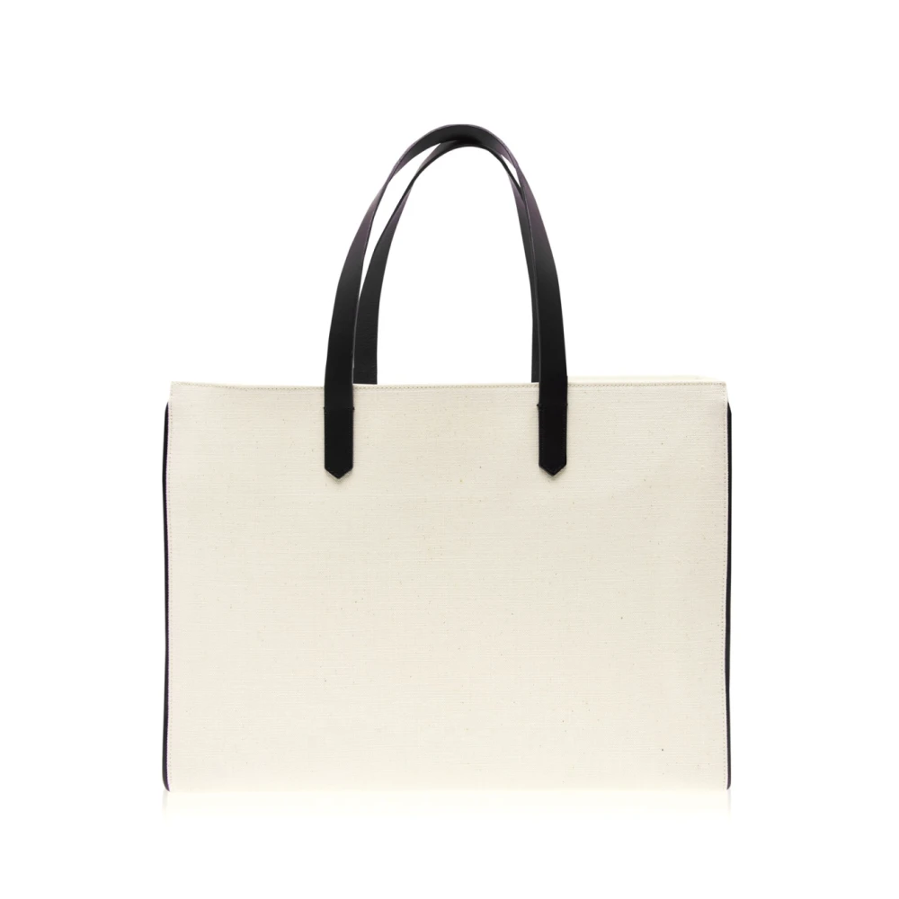 Golden Goose California Star Logo Tote Bag White Dames