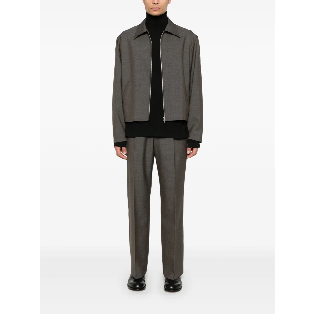 The Row Luxe Zwarte Wol Roll Neck Top Black Heren
