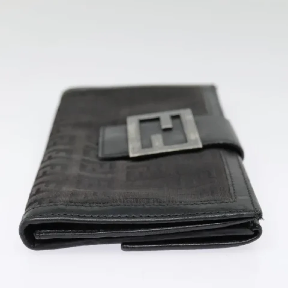 Fendi Vintage Pre-owned Canvas wallets Black Dames