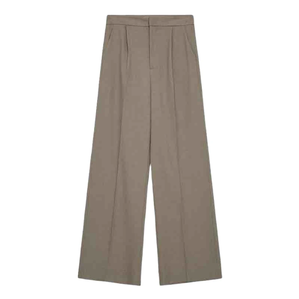 Copenhagen Muse Women's Beige Wide Leg Tailored Trousers - Wide Trousers - Xs - Trousers