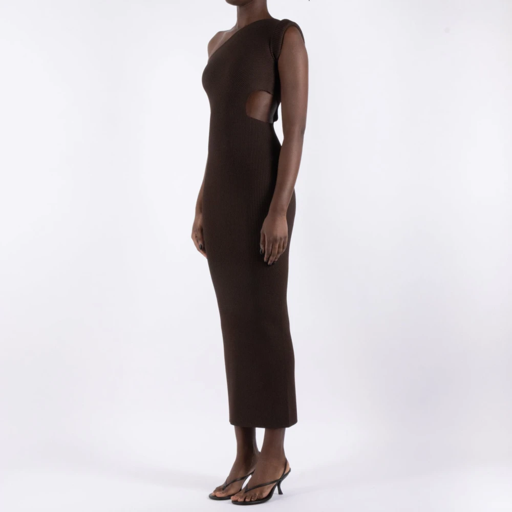 Max Mara Bruine Jurk Gemaakt in Italië Brown Dames