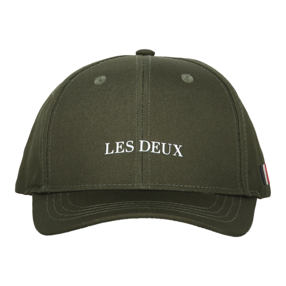 Les Deux Katoenen Baseball Cap met Front Logo Green Heren