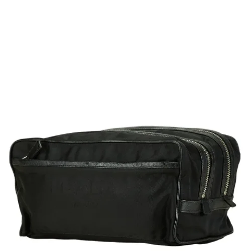 Prada Vintage Pre-owned Fabric clutches Black Dames