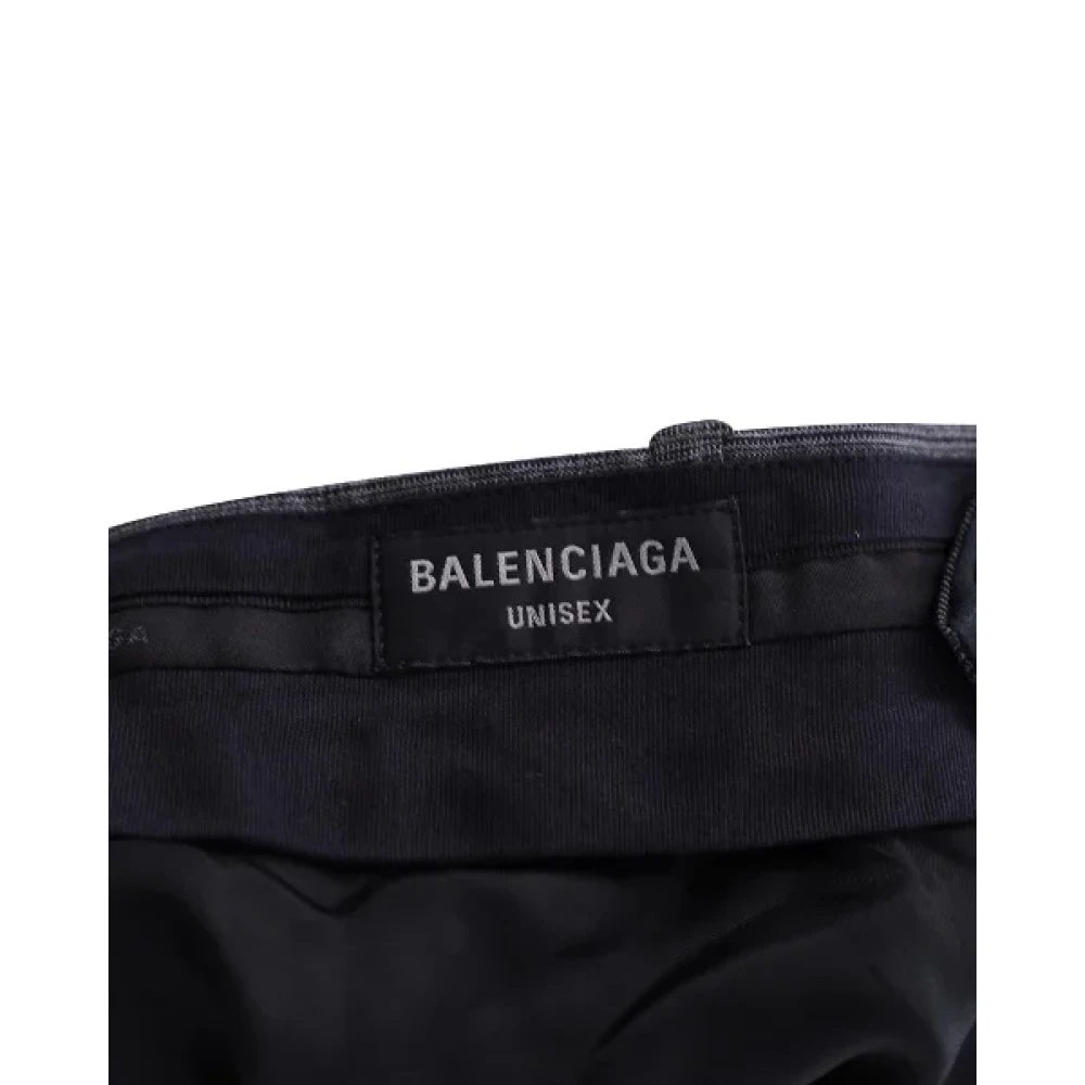 Balenciaga Vintage Pre-owned Wool bottoms Gray Heren