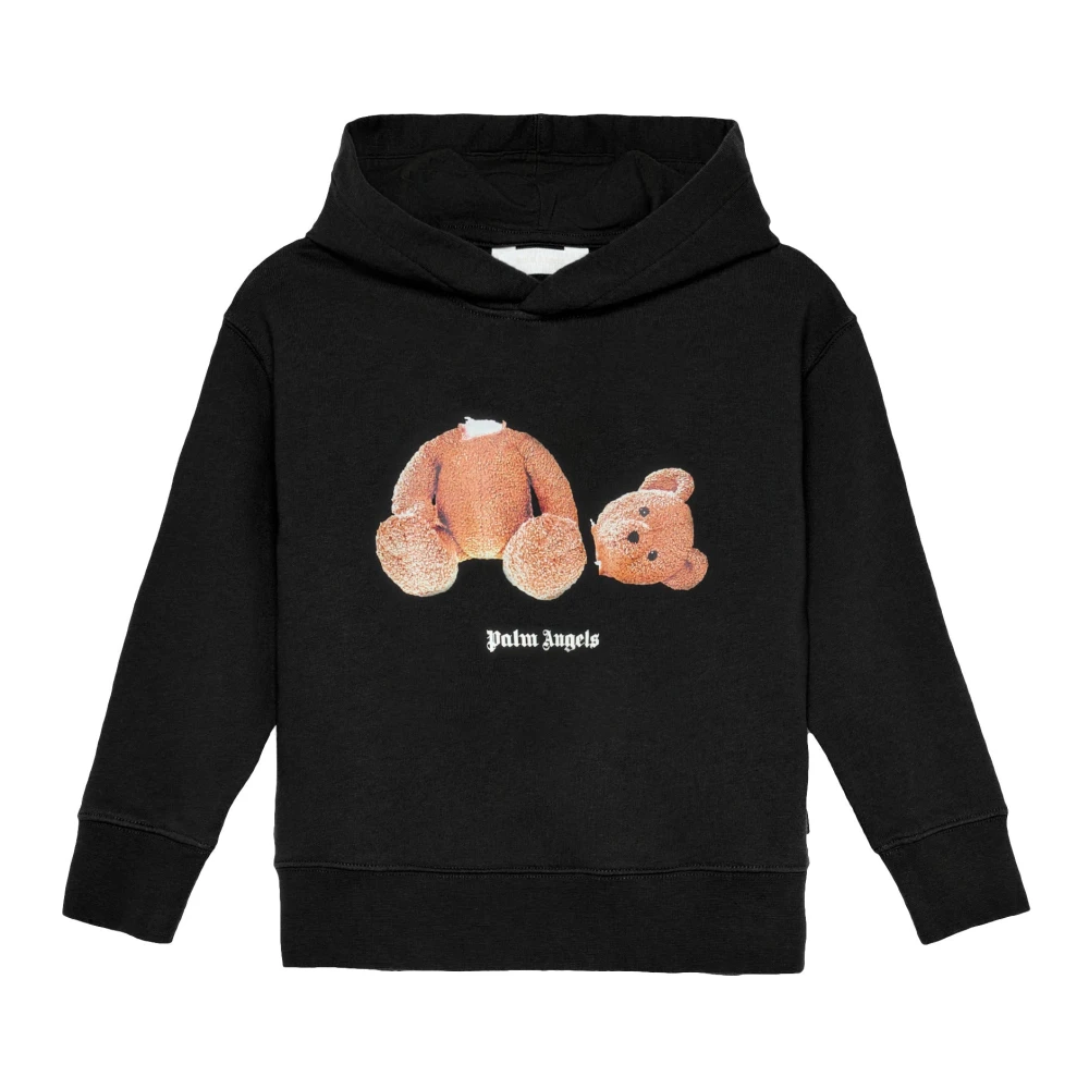 Palm Angels Black Bear Reg. Hoodie - Male - Kids Sweatshirts - 14 Y - Kids