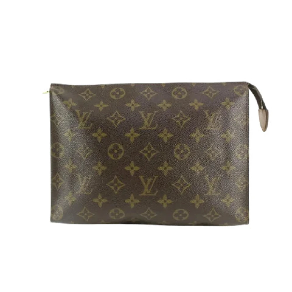 Louis Vuitton Vintage Coated Canvas LV Väskor, Begagnade, Tillverkade i Frankrike Brown, Dam