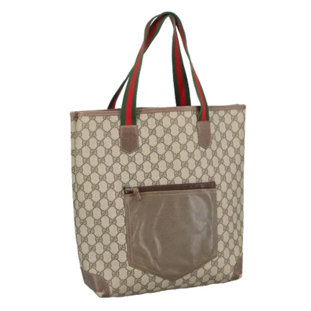Gucci Vintage Pre-owned Leather gucci-bags Beige Dames