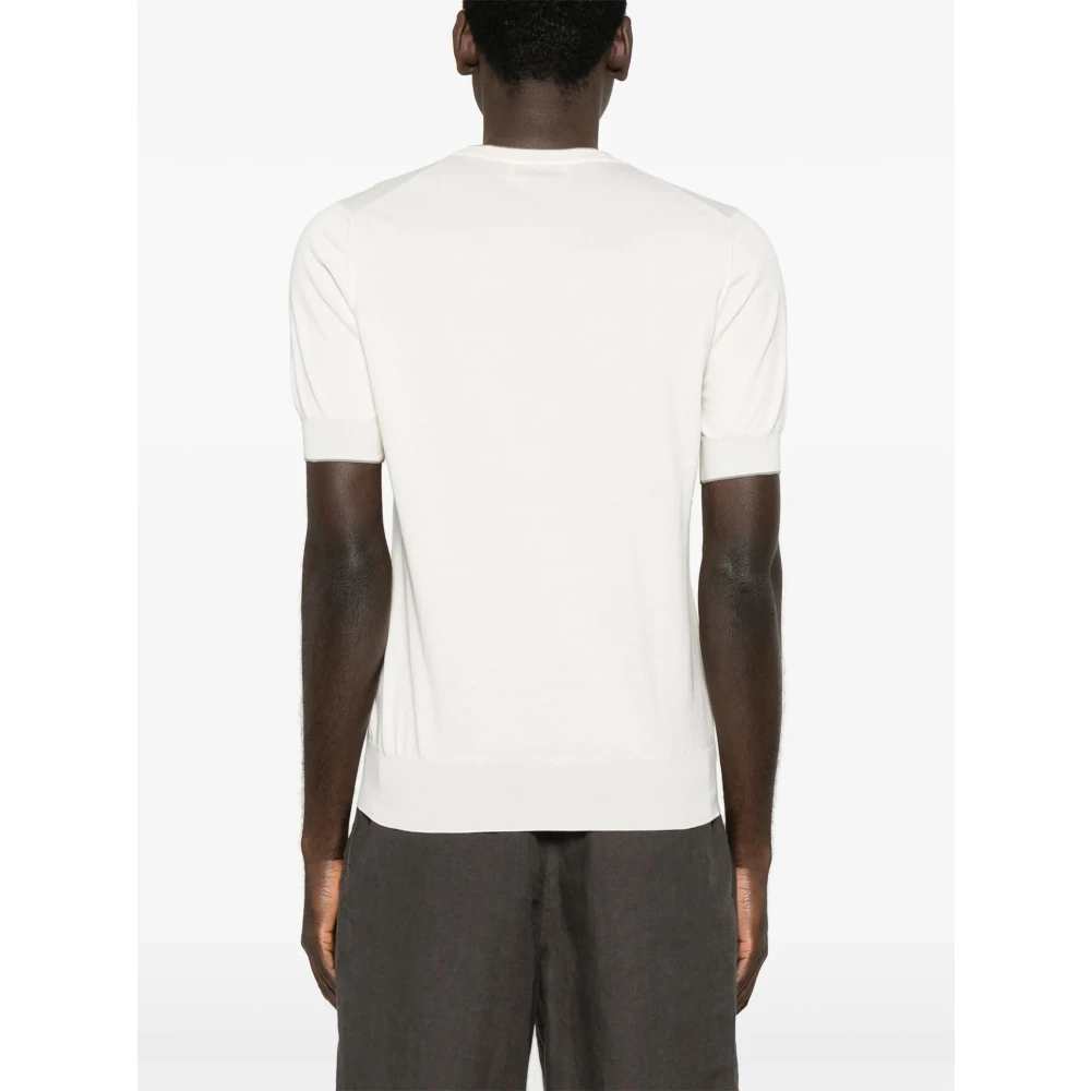 BRUNELLO CUCINELLI Wit Katoenen T-Shirt White Heren
