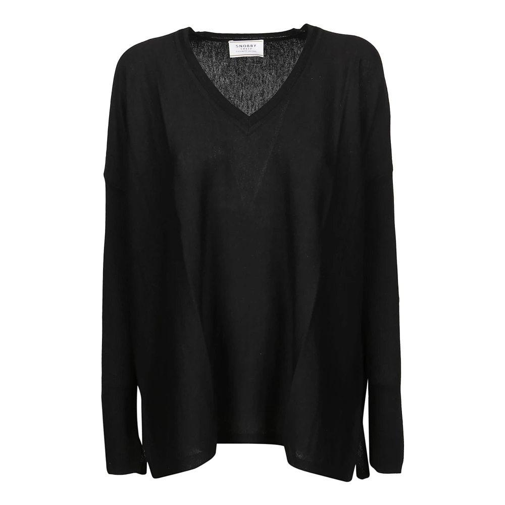 Snobby Sheep V-neck Knitwear Black, Dam