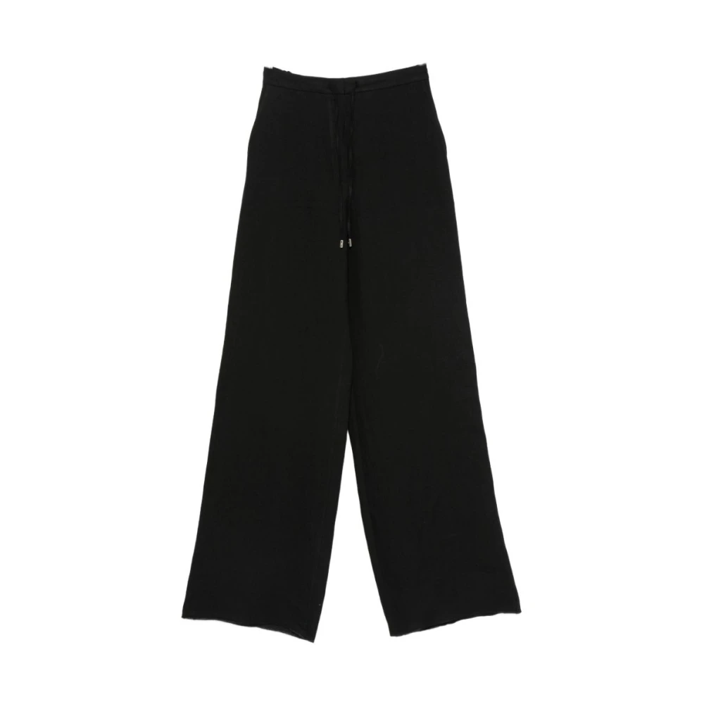 Max Mara Studio Women's Black Wide Trousers, S, Rtw...