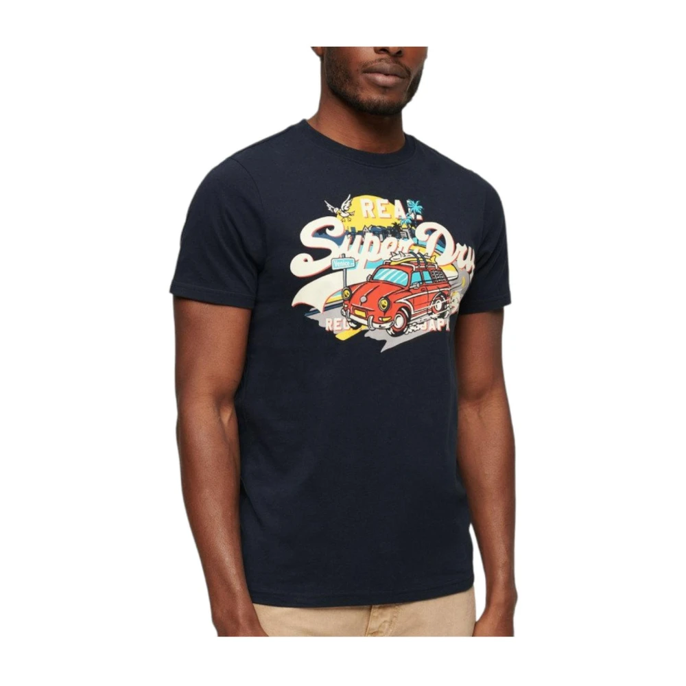 Superdry Grafische Eclipse Zomer Vibes T-shirt Black Heren