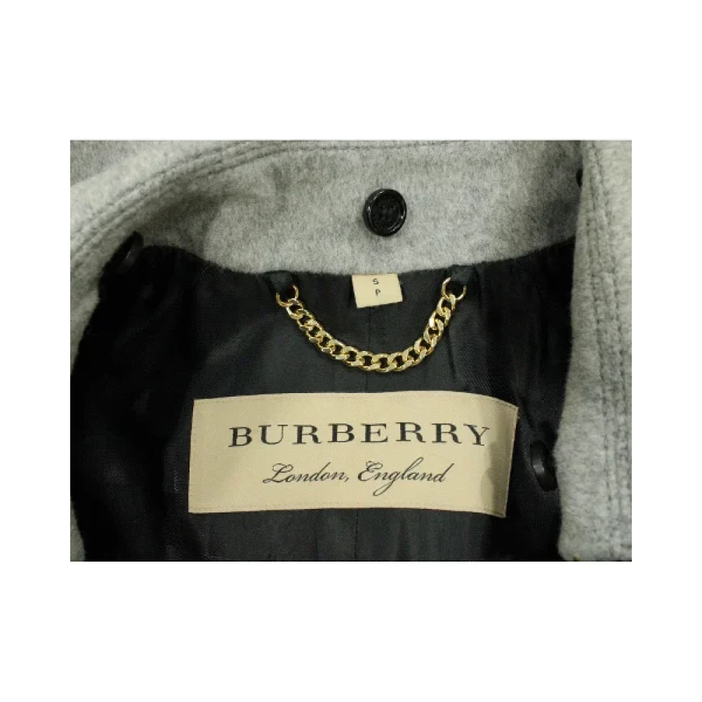 Burberry Vintage Pre-owned Wool outerwear Gray Dames