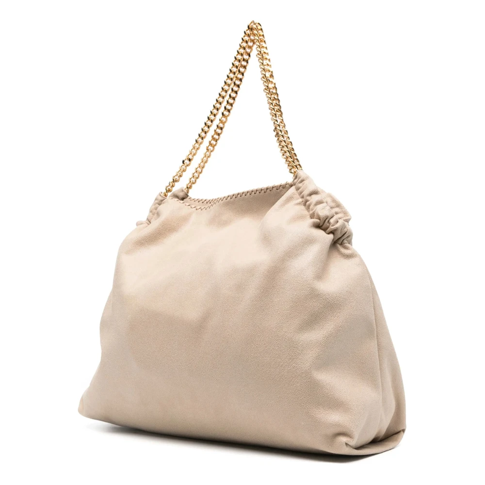 Stella Mccartney Shaggy Deer Tote met Gouden Ketting Beige Dames