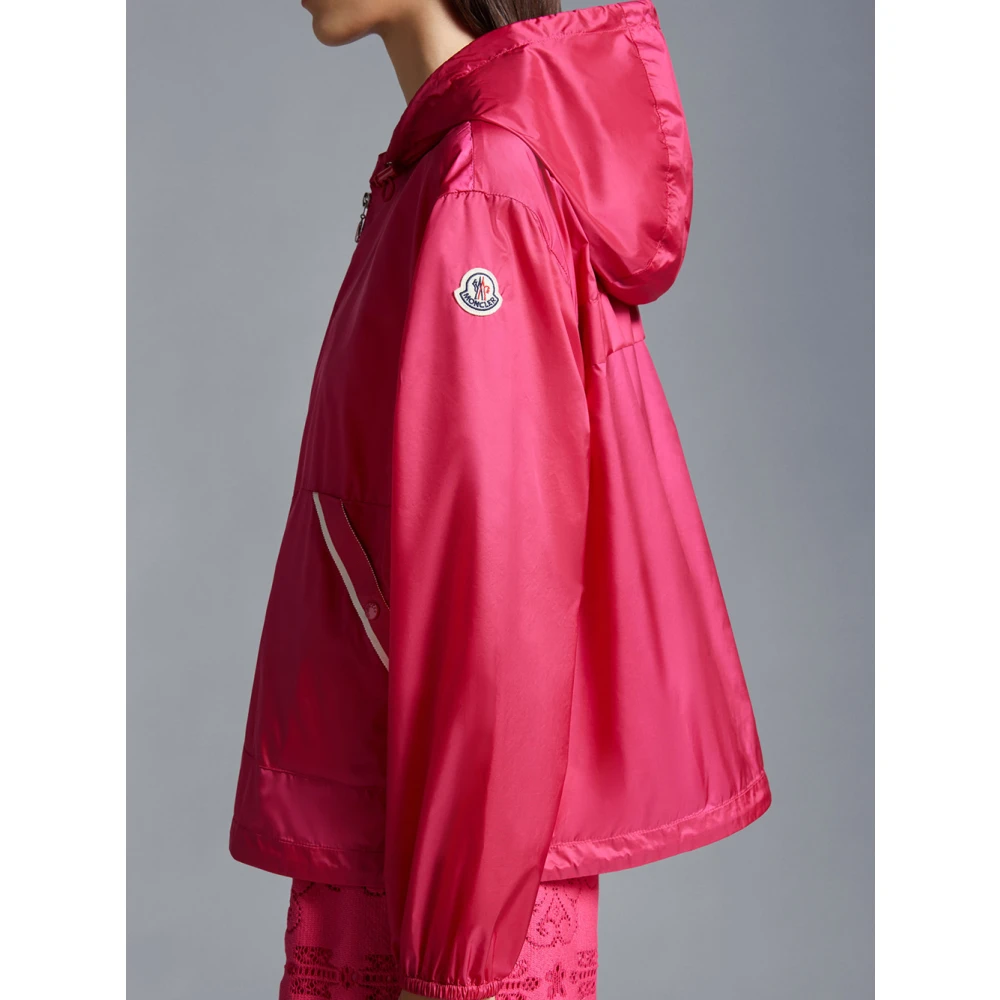 Moncler Fuchsia Jassen met Verstelbare Capuchon Pink Dames
