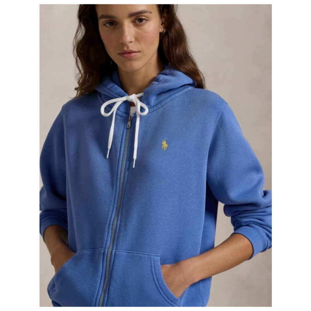 Polo Ralph Lauren Hoodie met rits Blue Dames