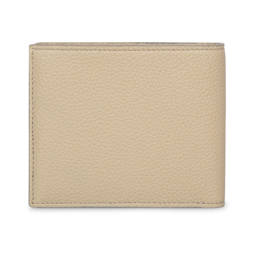Tom Ford Grained Leather Wallet in Beige Heren