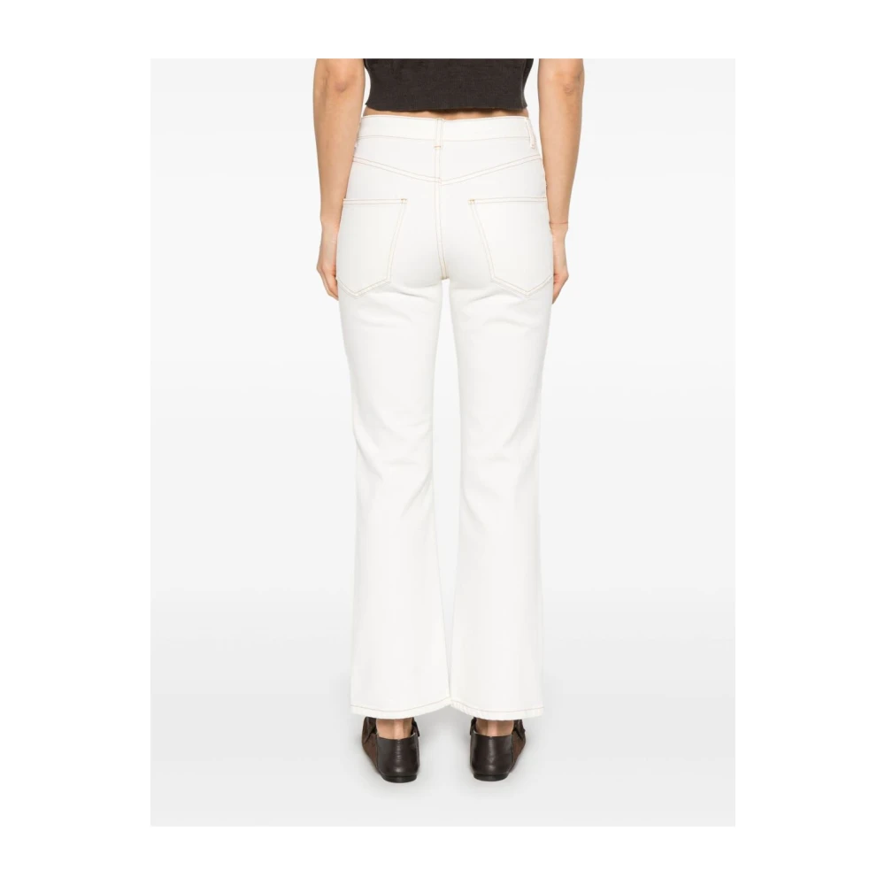 TORY BURCH Witte Jeans met Klassieke Vijf Zakken White Dames