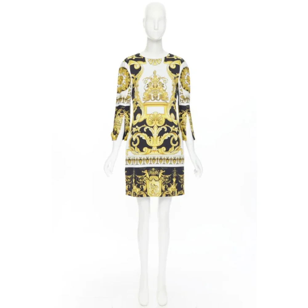 Versace Pre-owned Viscose dresses Yellow Dames
