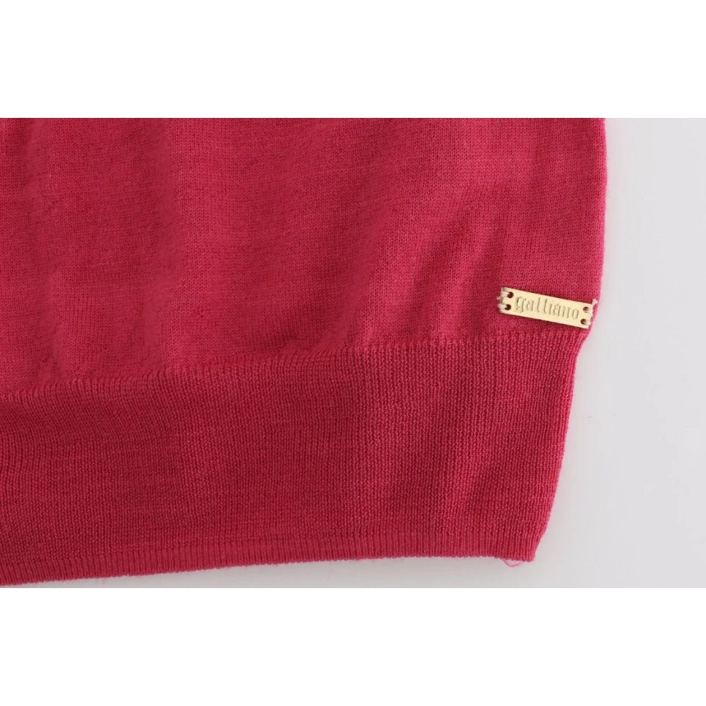 John Galliano Roze Gebreide Top Pink Dames