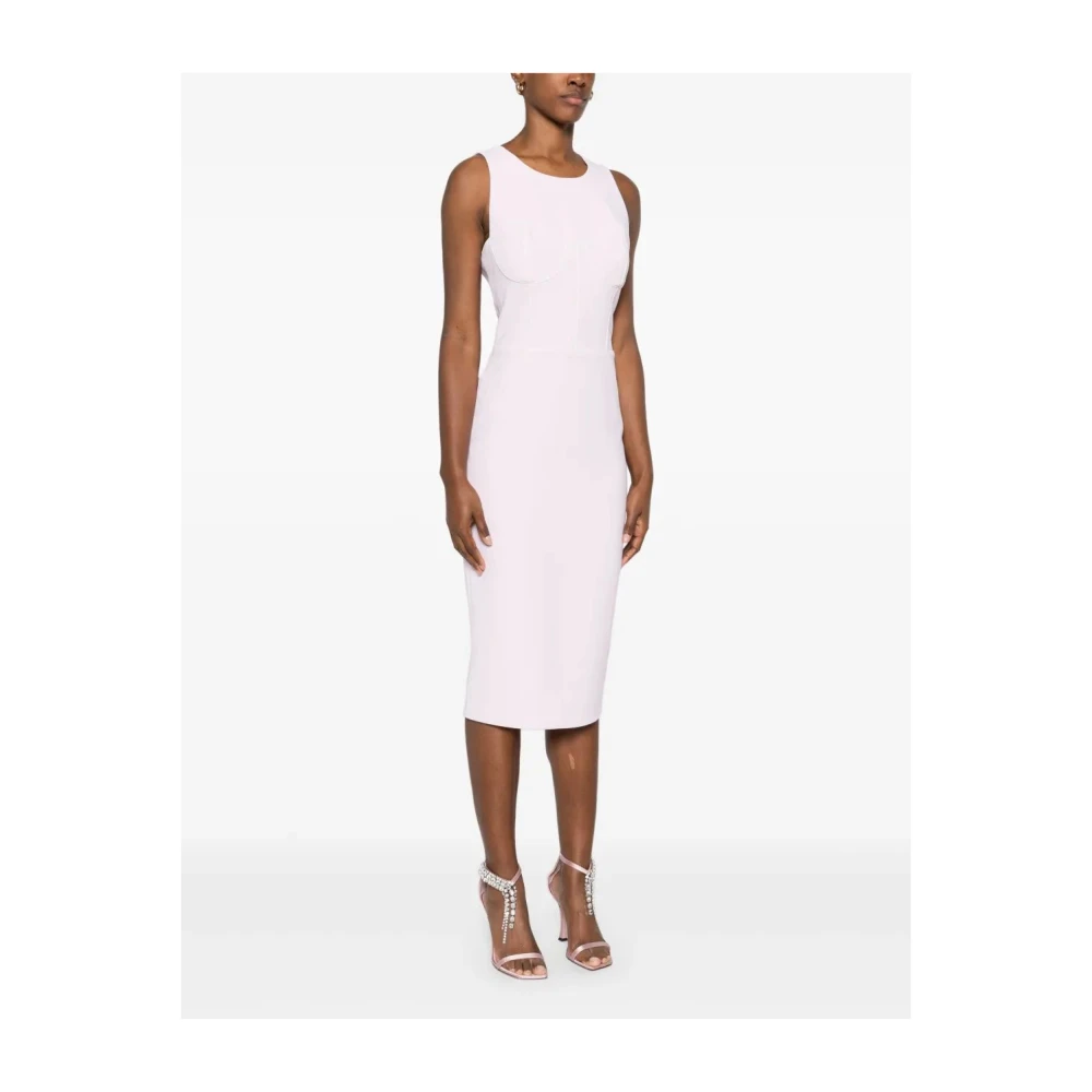 Elisabetta Franchi Elegante Zwarte Avondjurk Pink Dames
