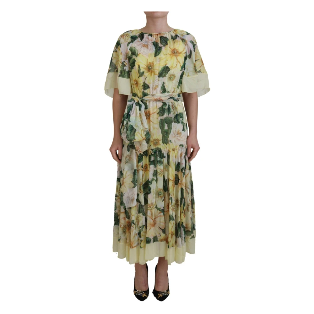 Dolce & Gabbana Women's Elegant Silk Floral Maxi Dress