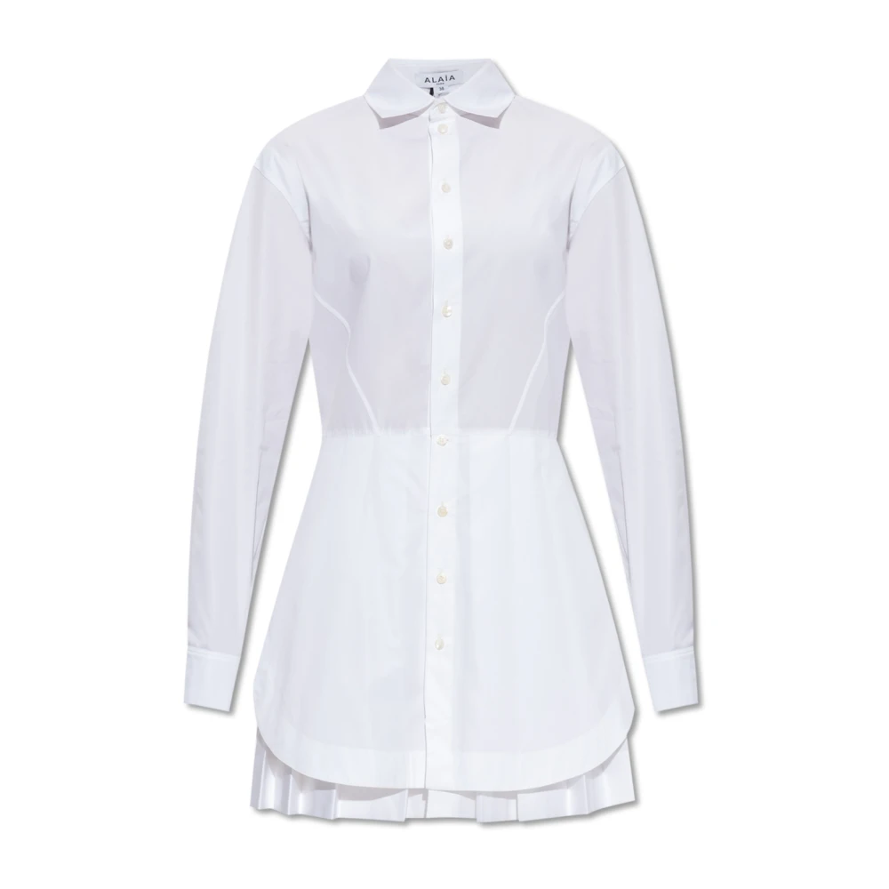 Alaïa Jurk met geplooide achterkant White Dames